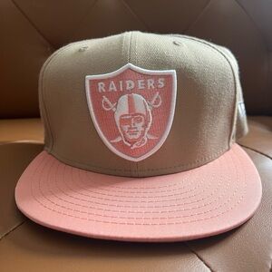 Tan and Pink Men’s Raiders Cap
